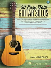 30 Easy Folk Guitar Solos Guitar and Fretted sheet music cover